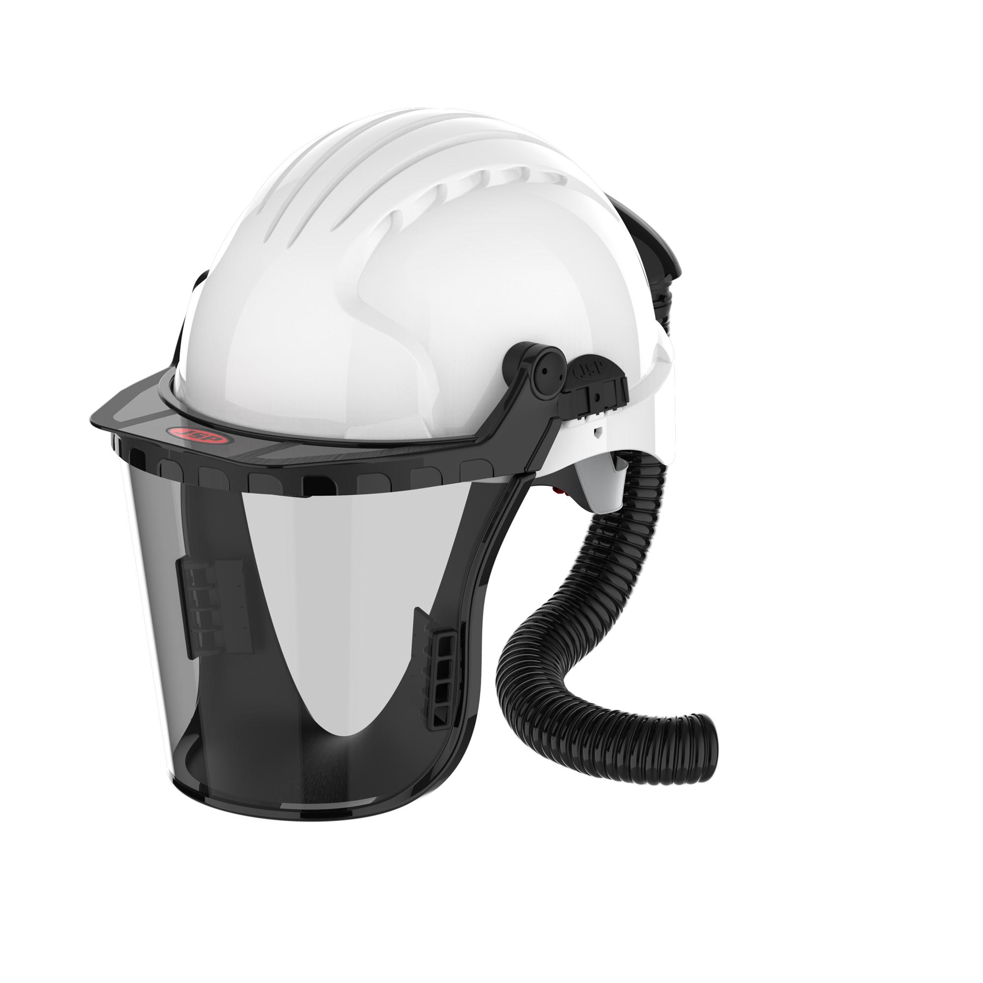 JSP EVO5 Black, White Safety Helmet with Chin Strap