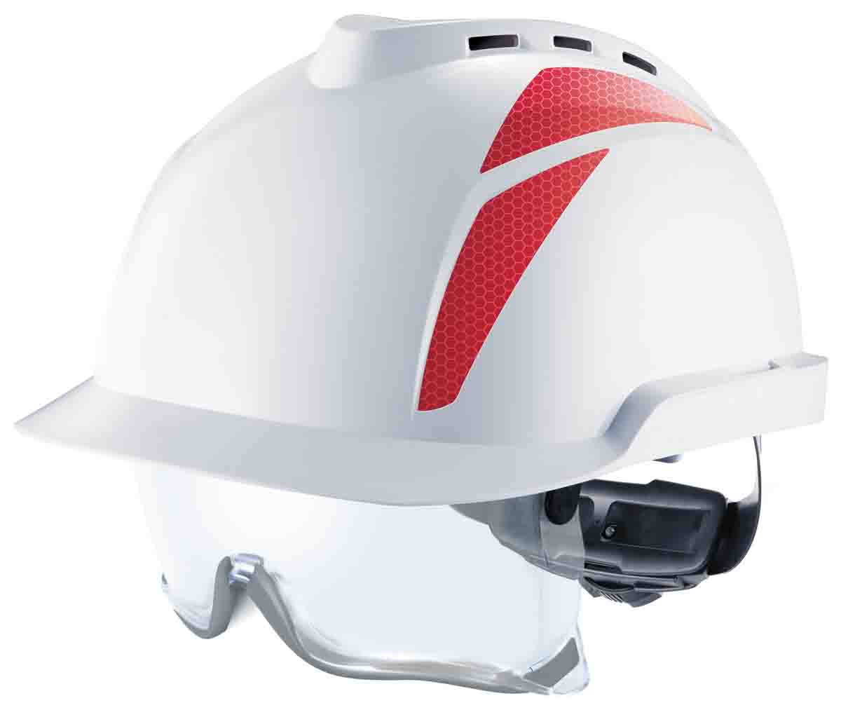 MSA Safety V-Gard 930 White Safety Helmet, AdjustableVentilated