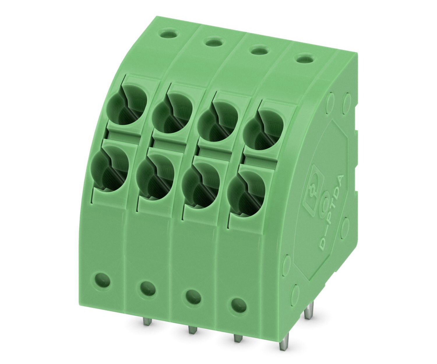 Phoenix Contact PTDA 1.5/ 4-3.5 Series PCB Terminal Block, 4-Contact, 3.5mm Pitch, Through Hole Mount, 1-Row, Spring