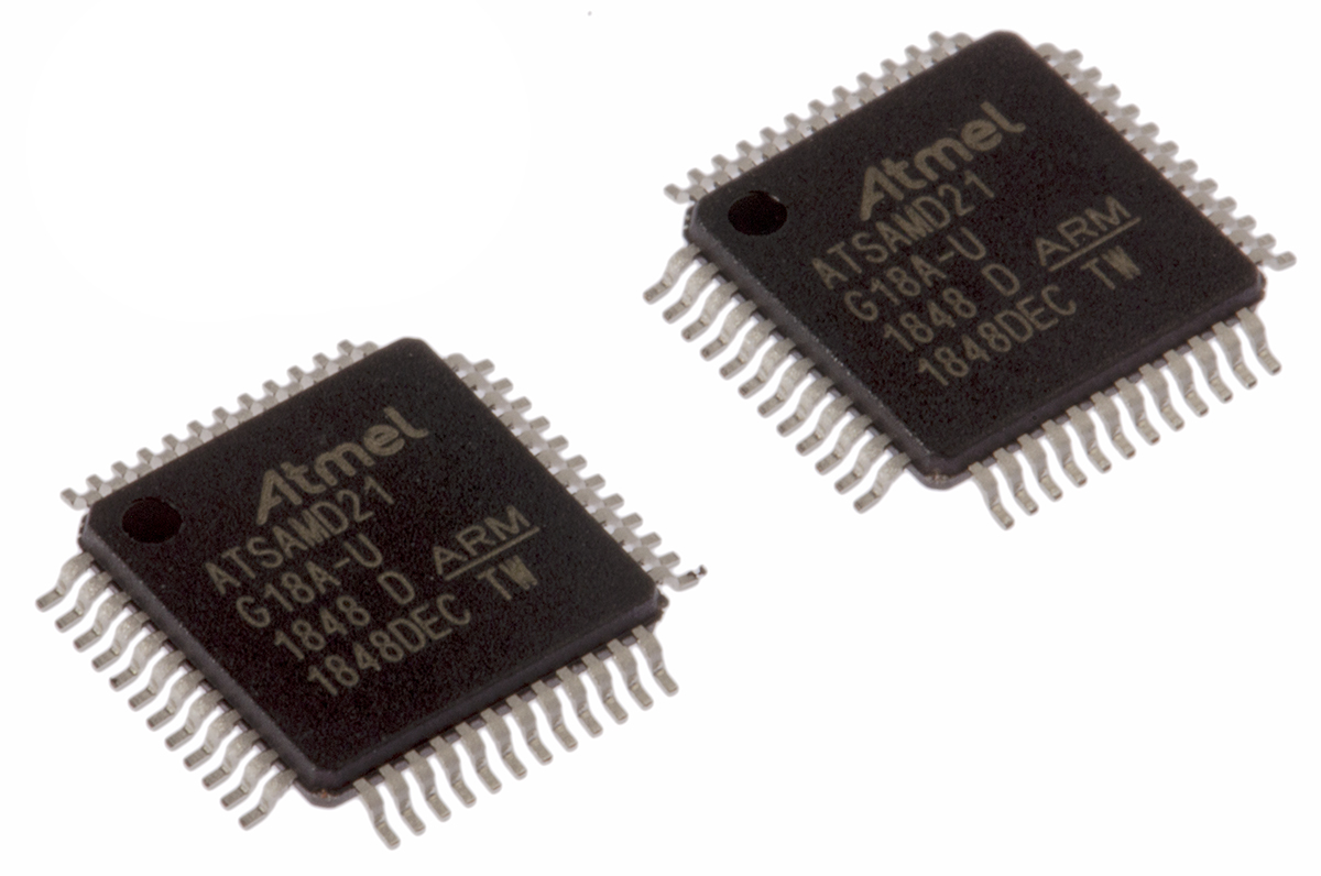 Microchip ATSAMD21G18A-AU, 32 bit ARM Cortex M0+, SAM D21 Microcontroller, 48 MHz, 256kB FLASH, 48-Pin TQFP