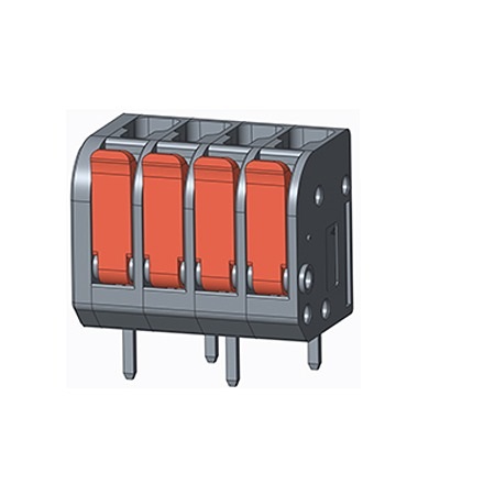Amphenol Industrial QT03ABI83V0000G Series PCB Terminal Block, 3-Contact, 5mm Pitch, PCB Mount, 1-Row, Solder Pin
