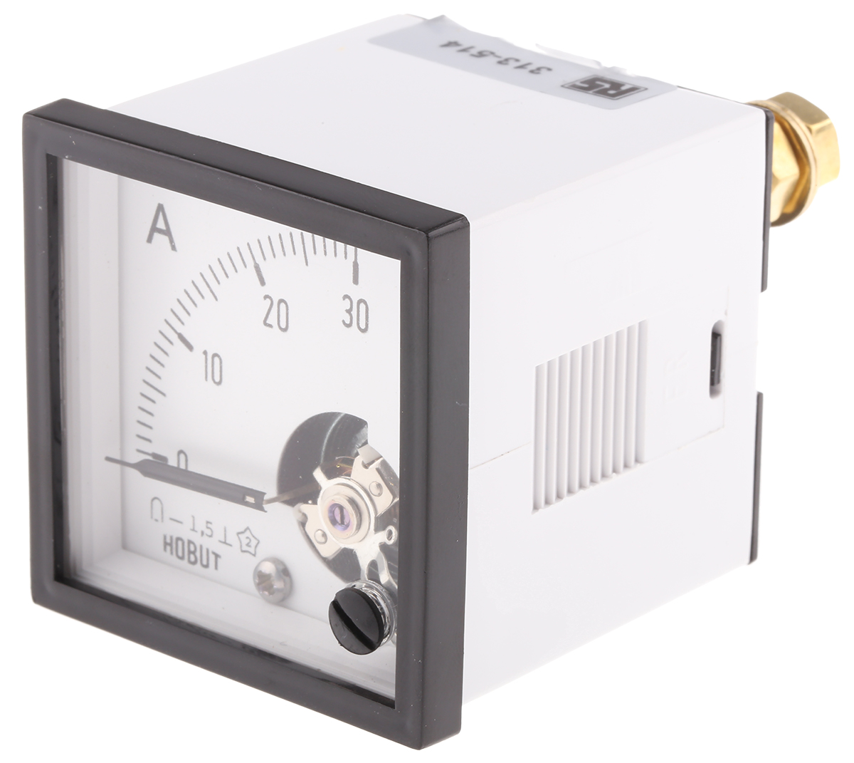 HOBUT D48MC Analogue Panel Ammeter 0/30A For Shunt 75mV DC, 48mm x 48mm Moving Coil