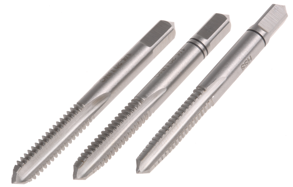 RS PRO Threading Tap HSS 1-Piece UNC Standard Hand Tap 1/4-20 UNC Thread