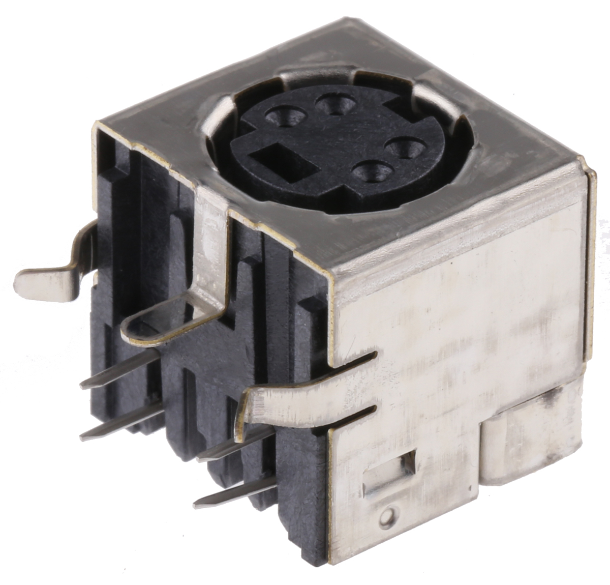 TE Connectivity 4 Pole Right Angle Miniature Din Socket, Female, Through Hole