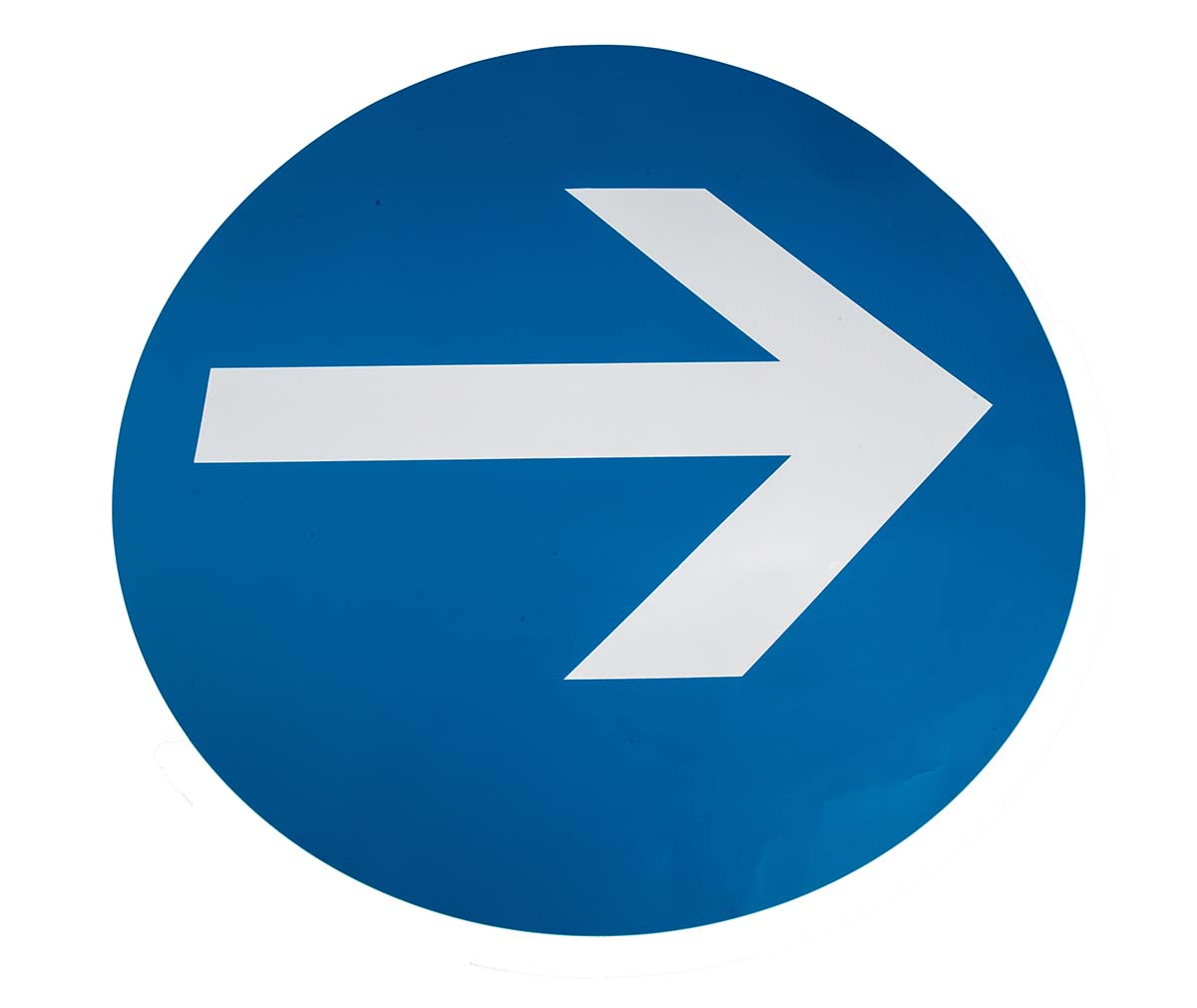 RS PRO PVC Mandatory One Way Sign