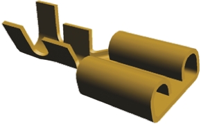TE Connectivity FASTON .250 Uninsulated Female Spade Connector, Receptacle, 6.35 x 0.8mm Tab Size, 0.5mm² to 2.27mm²