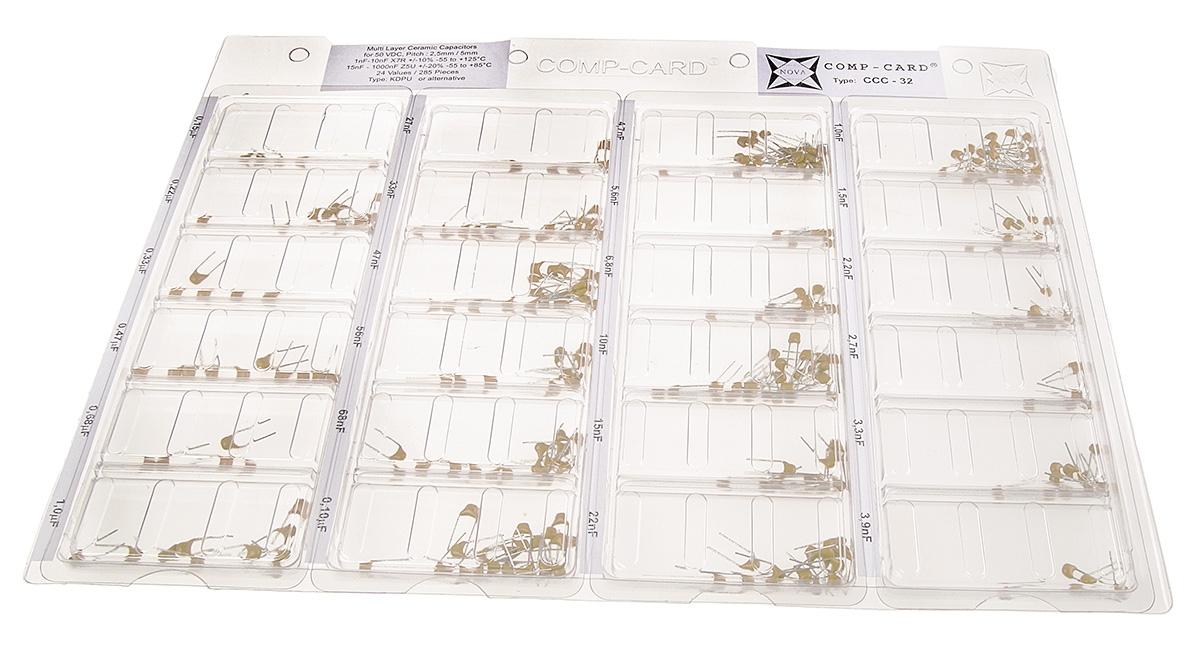 Nova, Through Hole Ceramic Capacitor Kit 285 pieces
