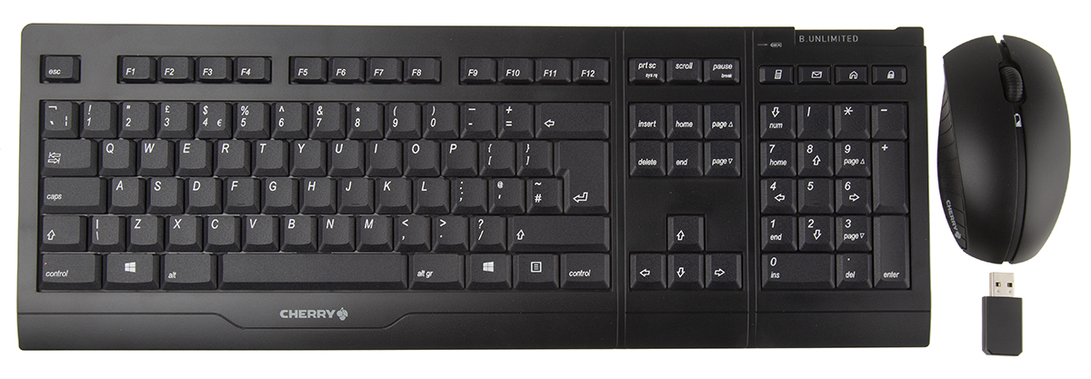 Cherry B.Unlimited 3.0 Wireless Keyboard and Mouse Set, QWERTY (UK), Black