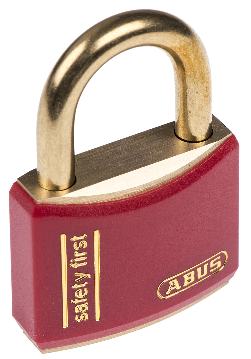 ABUS Key Weatherproof Brass Safety Padlock, 6mm Shackle, 40mm Body