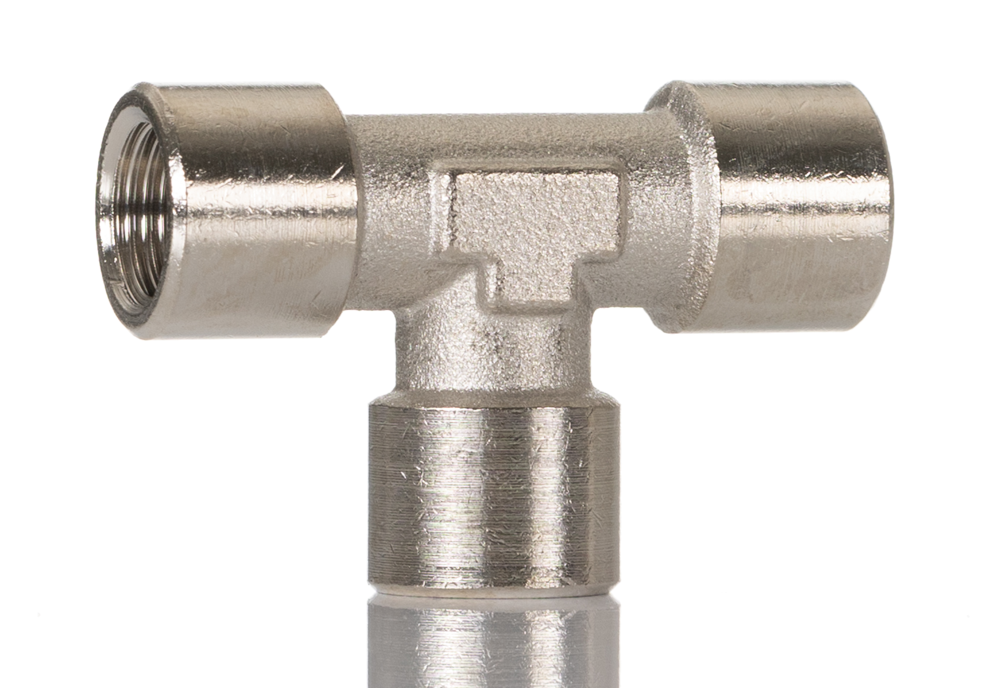 Norgren 16 Series Tee Threaded Adaptor, G 1/8 Female to G 1/8 Female, Threaded Connection Style, 16062