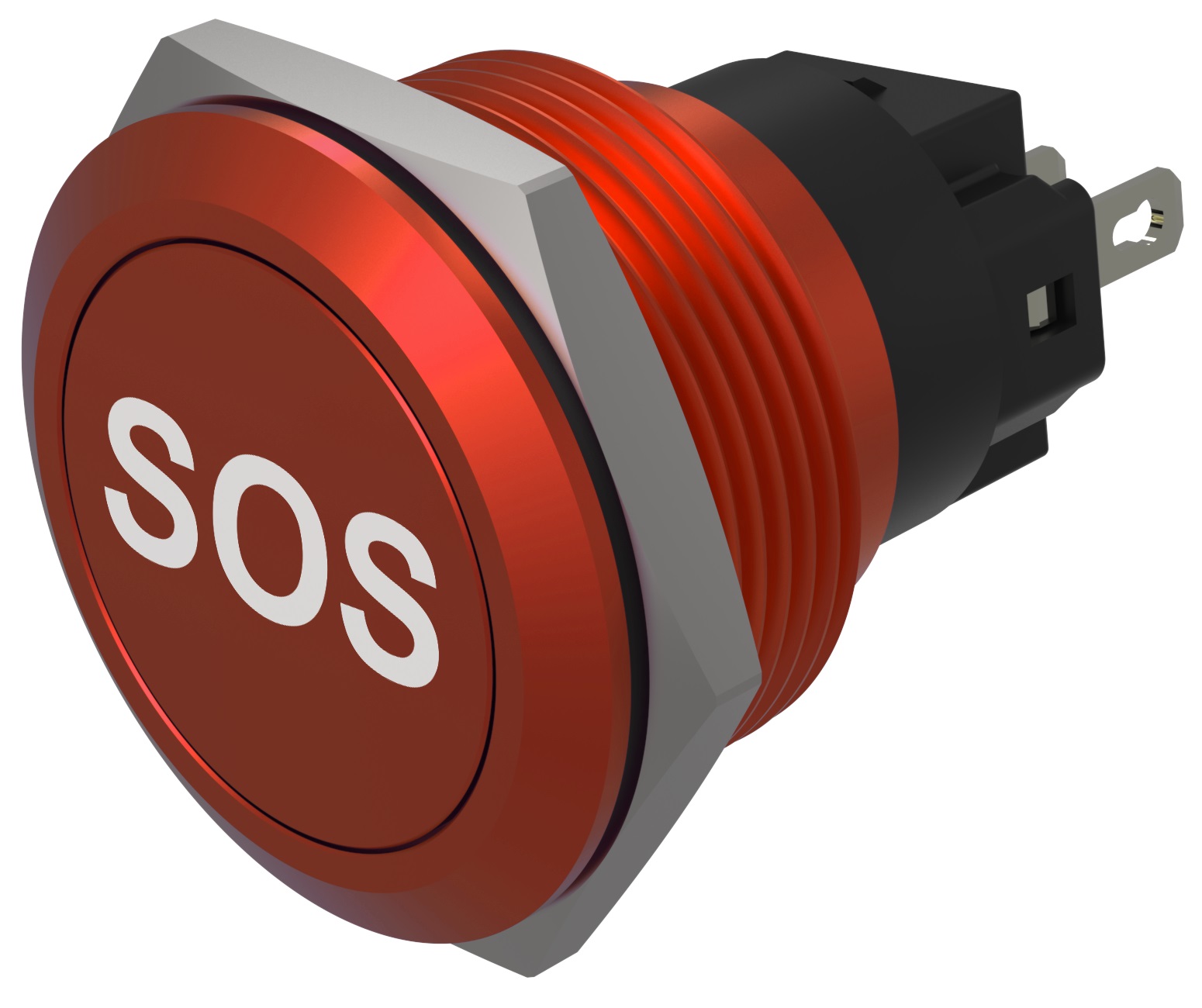EAO Series 82 Series Push Button Switch, Momentary, Flush Mount, 22mm Cutout, SPST, SPST, IP65, IP67