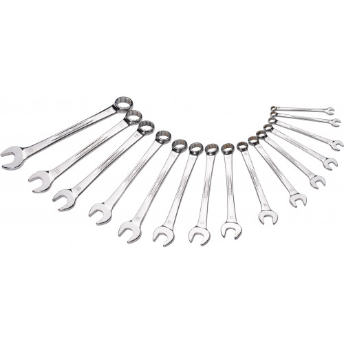 SAM 50N Series 15-Piece Combination Spanner Set, 7 mm, 8 mm, 10 mm, 11 mm, 12 mm, 13 mm, 14 mm, 16 mm, 17 mm, 18 mm, 19