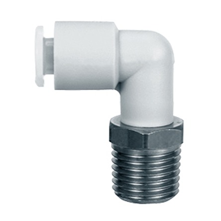 SMC KG Series Male Stud Elbow, M5 x 0.8 to M5 x 0.8, Threaded-to-Tube Connection Style