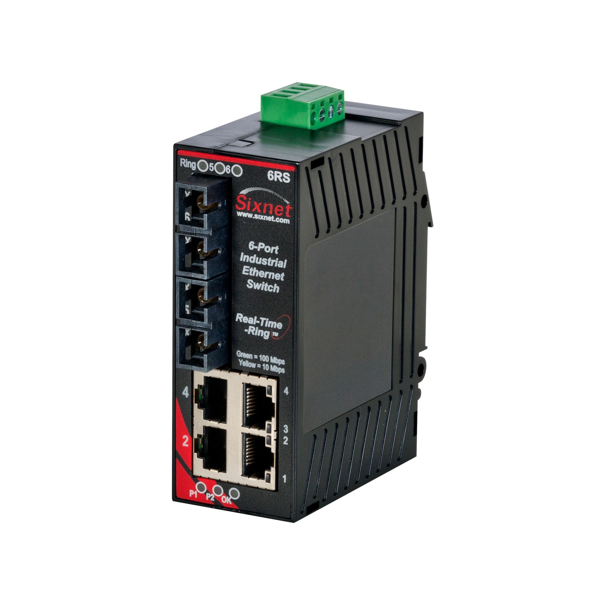N-Tron SL-6RS Series DIN Rail Mount Ethernet Switch, 4 RJ45 Ports, 10/100Mbit/s Transmission, 10 → 30V dc