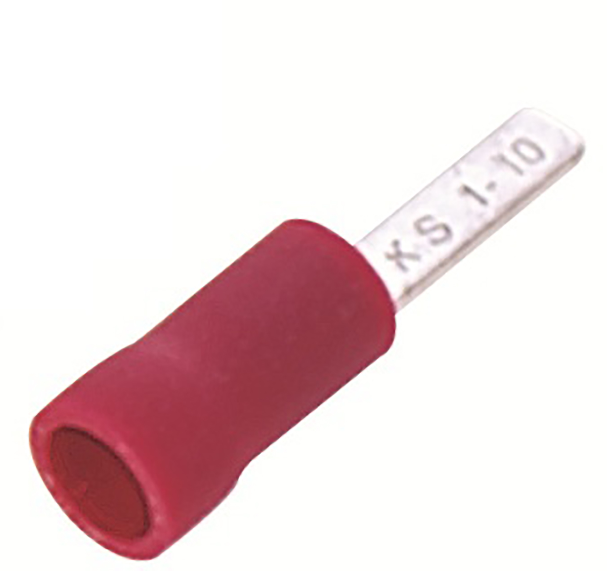 RS PRO Insulated Crimp Blade Terminal 10mm Blade Length, 0.5mm² to 1.5mm², 22AWG to 16AWG, Red
