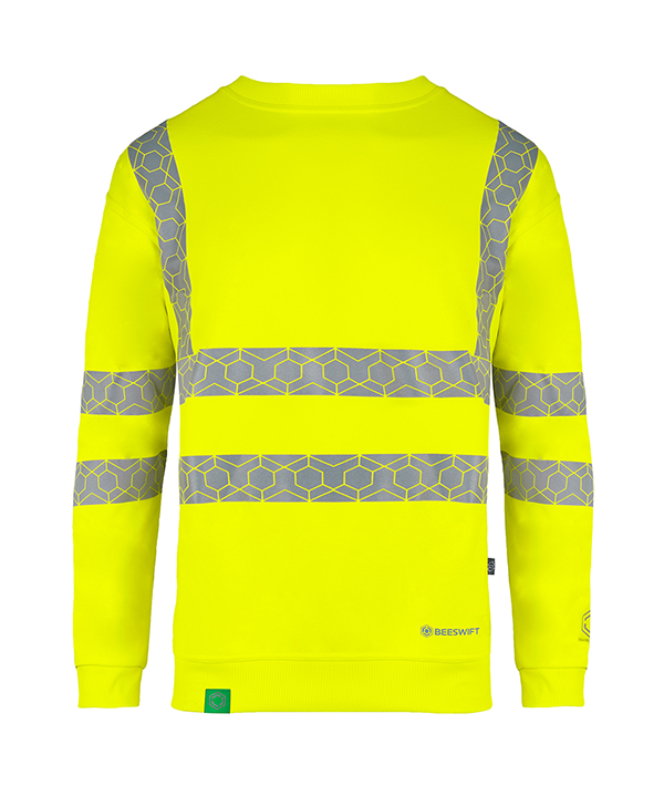 Beeswift Yellow Unisex Hi Vis Sweatshirt, L