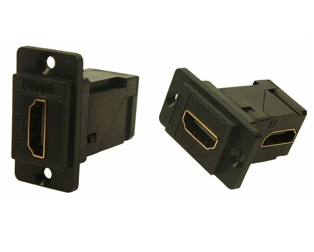 RS PRO 35 x 19 x 35.5 mm 19 Way Female Right Angle Feedthrough HDMI Connector