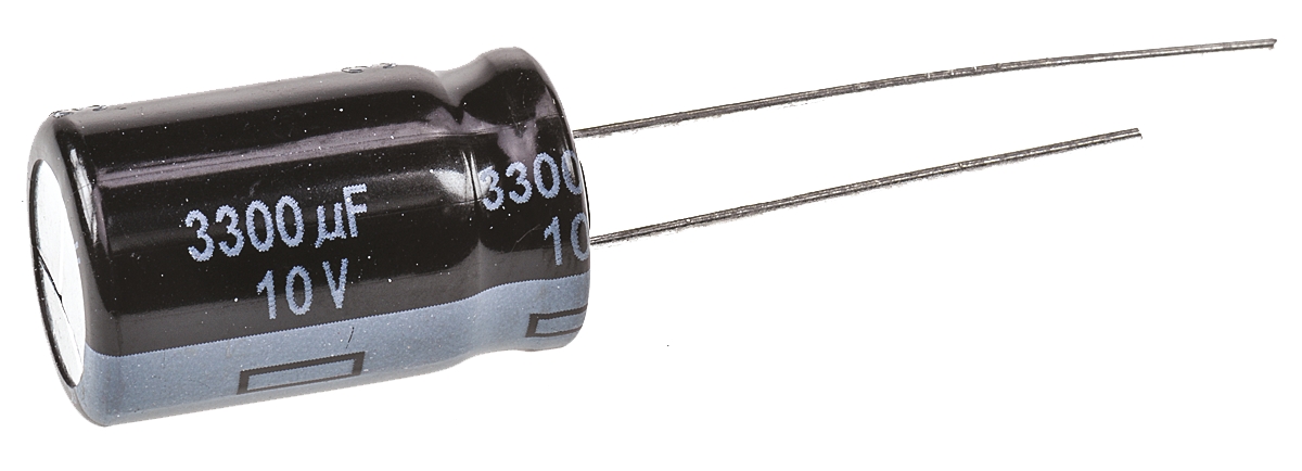 Panasonic 3300μF Aluminium Electrolytic Capacitor 10V dc, Radial, Through Hole - EEUFR1A332