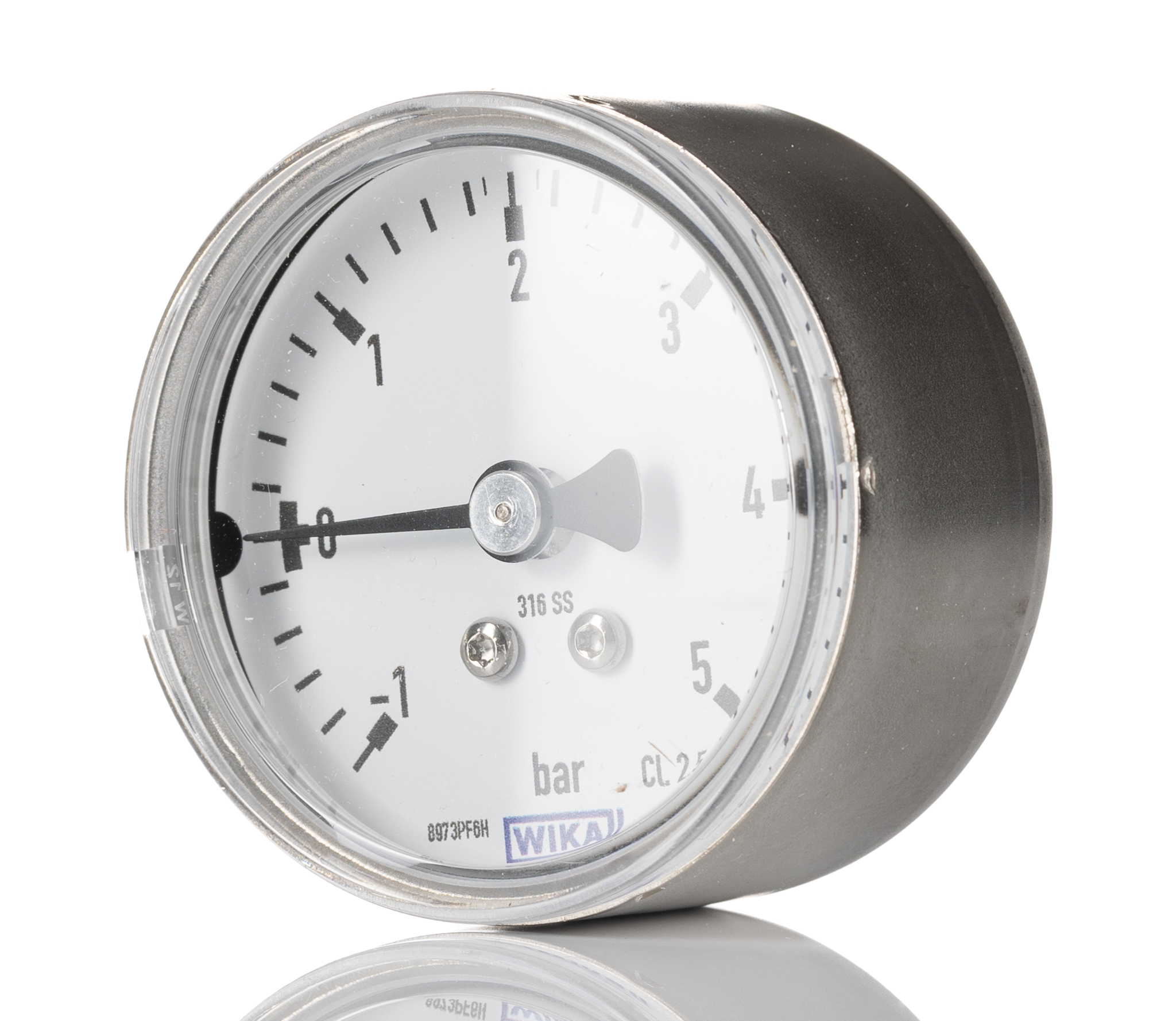 WIKA G 1/4 Analogue Pressure Gauge 100bar Back Entry 40mm Outside Diameter