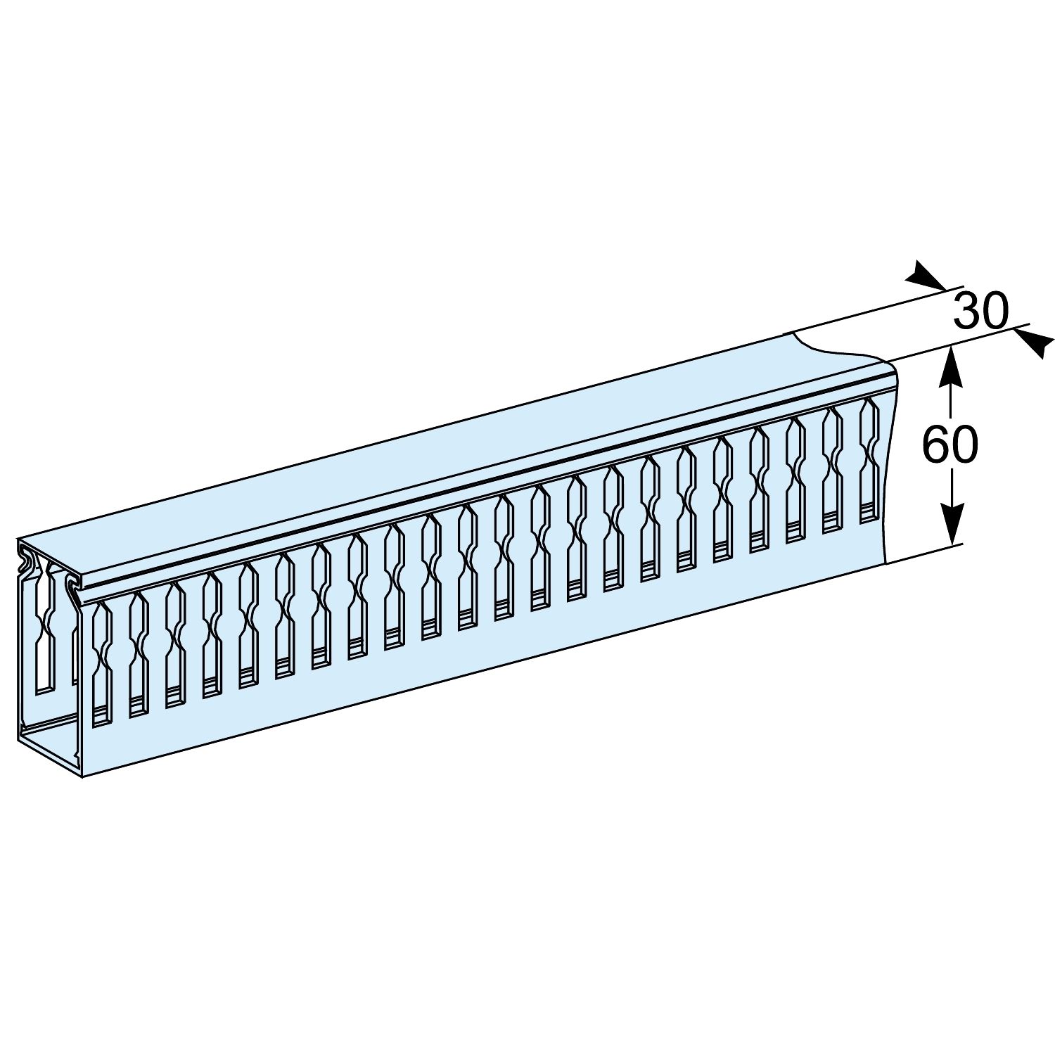 Schneider Electric PrismaSeT G Series Plastic Cable Trunking for Use with PrismaSeT PrismaSeT G Enclosure, PrismaSeT