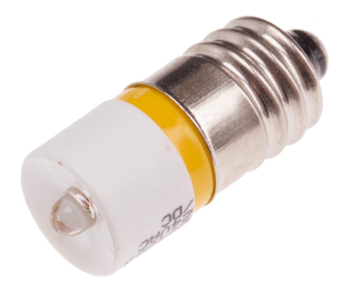 RS PRO Yellow LED Indicator Lamp, 24V ac/dc, E10 Base, 10mm Diameter, 630mcd