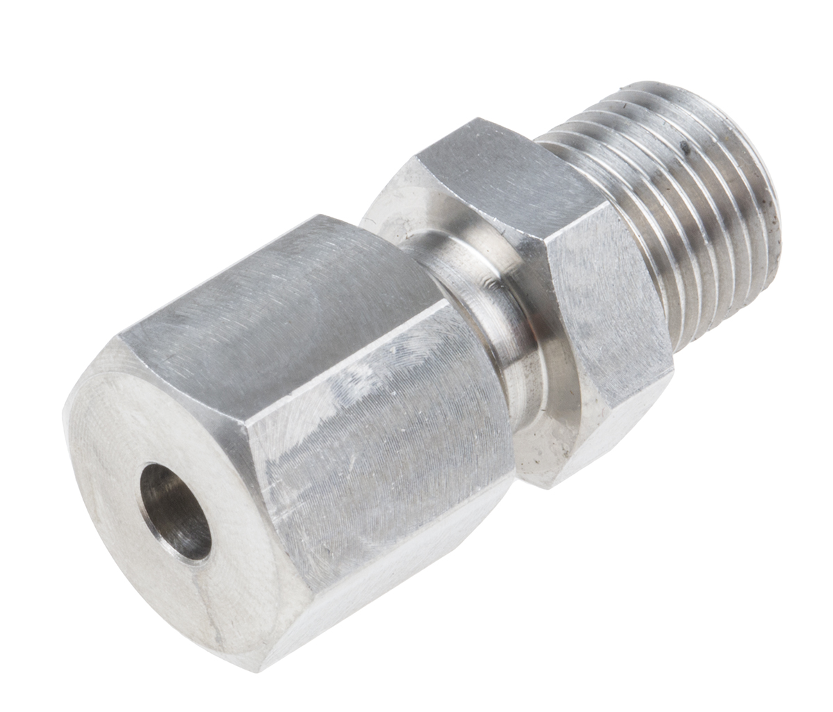 RS PRO 1/8 NPT Compression Fitting for Use with Thermocouple or PRT Probe, 4mm Probe, RoHS Compliant Standard