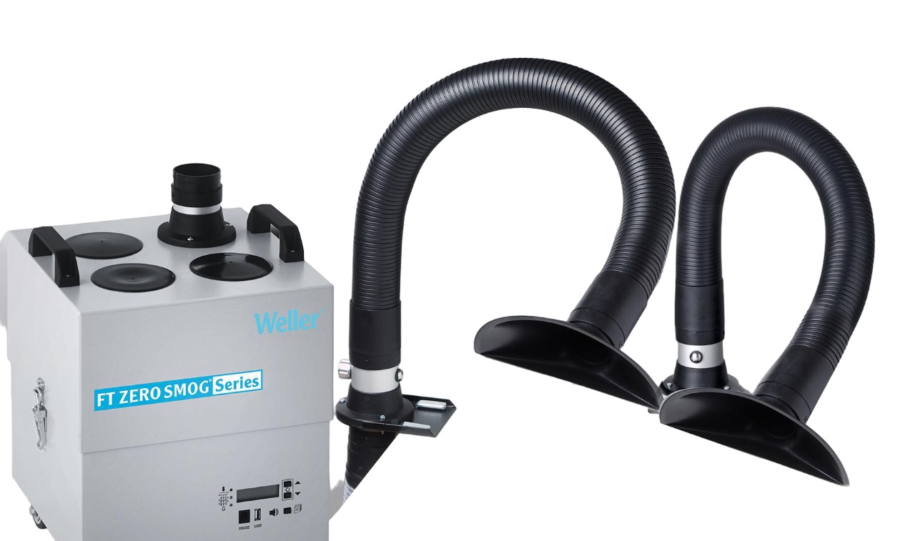 Weller Zero Smog 4V, 230V Solder Fume Extractor, HEPA Filter H13 & Wide Band Gas Filter, 275W, Type F - Schuko plug,