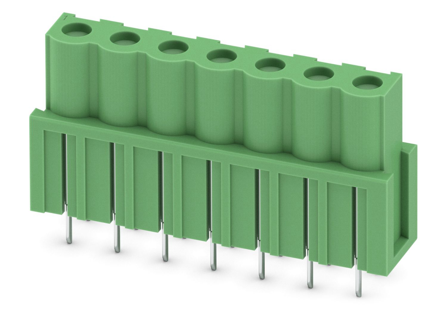 Phoenix Contact, 5.08mm Pitch, ICV 2.5/ 7-G-5.08, 7 Way, , Pluggable Terminal Block, Inverted Header, Through Hole,