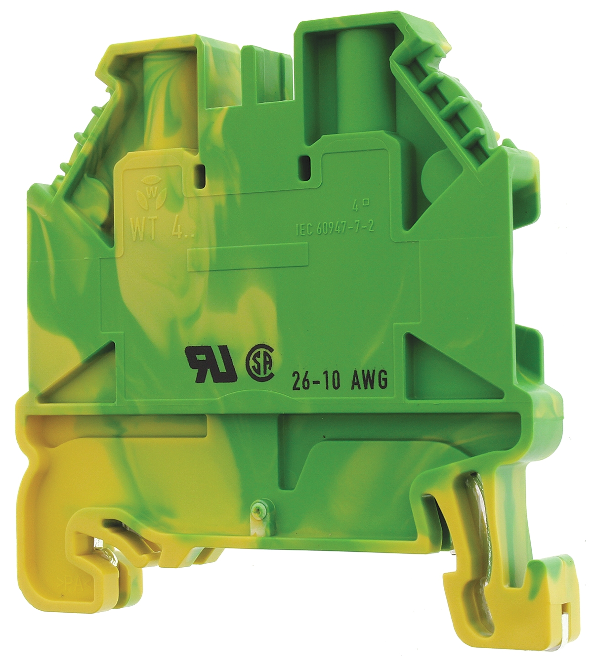Wieland 58.504.9055.0 WT 4 PE Series Green, Yellow, Single-Level, Screw Termination, ATEX