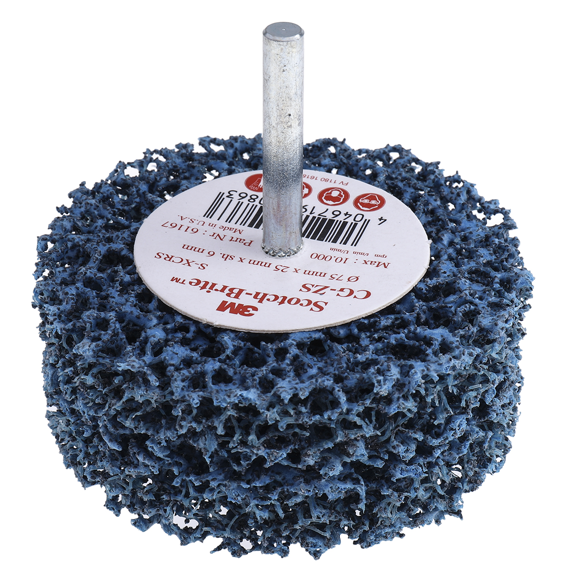 3M CG-ZS Silicon Carbide Stripping Disc, 75mm x 25mm Thick, Medium Grade, P50 Grit, 1 in pack