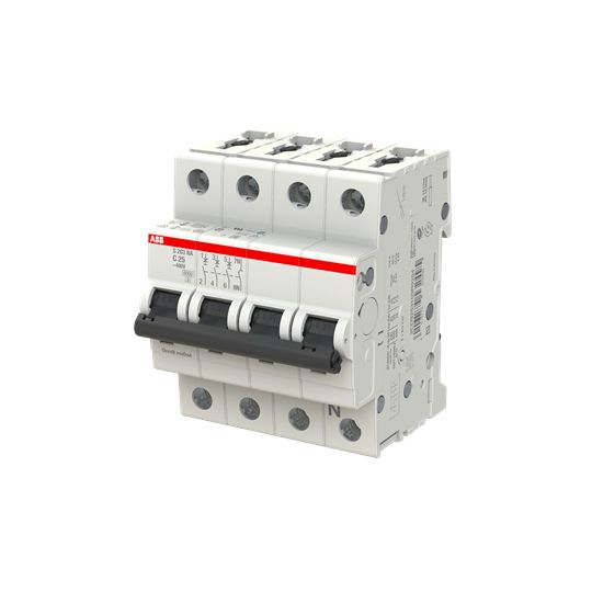 ABB S203 Circuit Breaker, 3+N, 25A Curve C, 440V AC, 110V DC, 10 kA Breaking Capacity