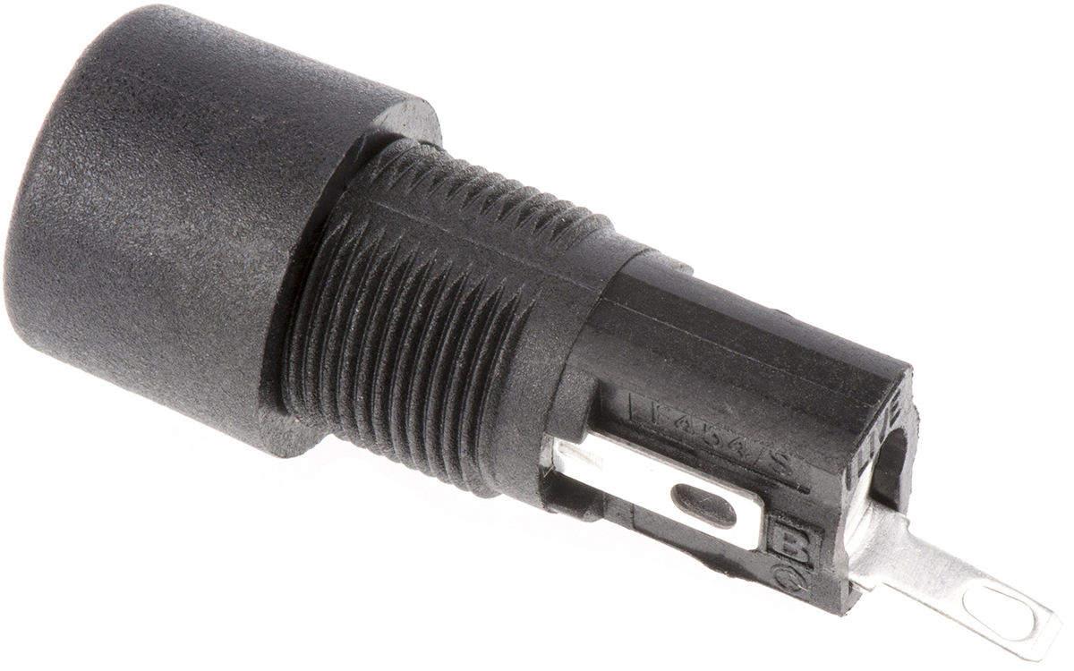 Bulgin 10A Panel Mount Fuse Holder for 5 x 20mm Fuse, 1P, 250V ac