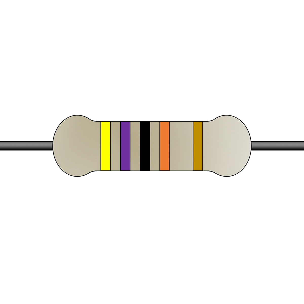 Yageo 4.7kΩ Carbon Film Fixed Resistor 1/6W 5% CFR-12JT-52-4K7