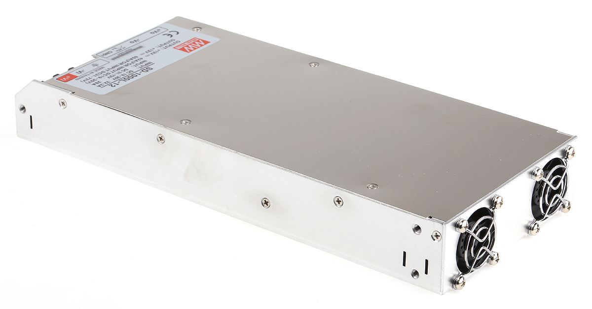 MEAN WELL DC-DC Converter, 12V dc/ 60A Output, 19 → 72 V dc Input, 1000W, Rack Mount, +60°C Max Temp -20°C Min