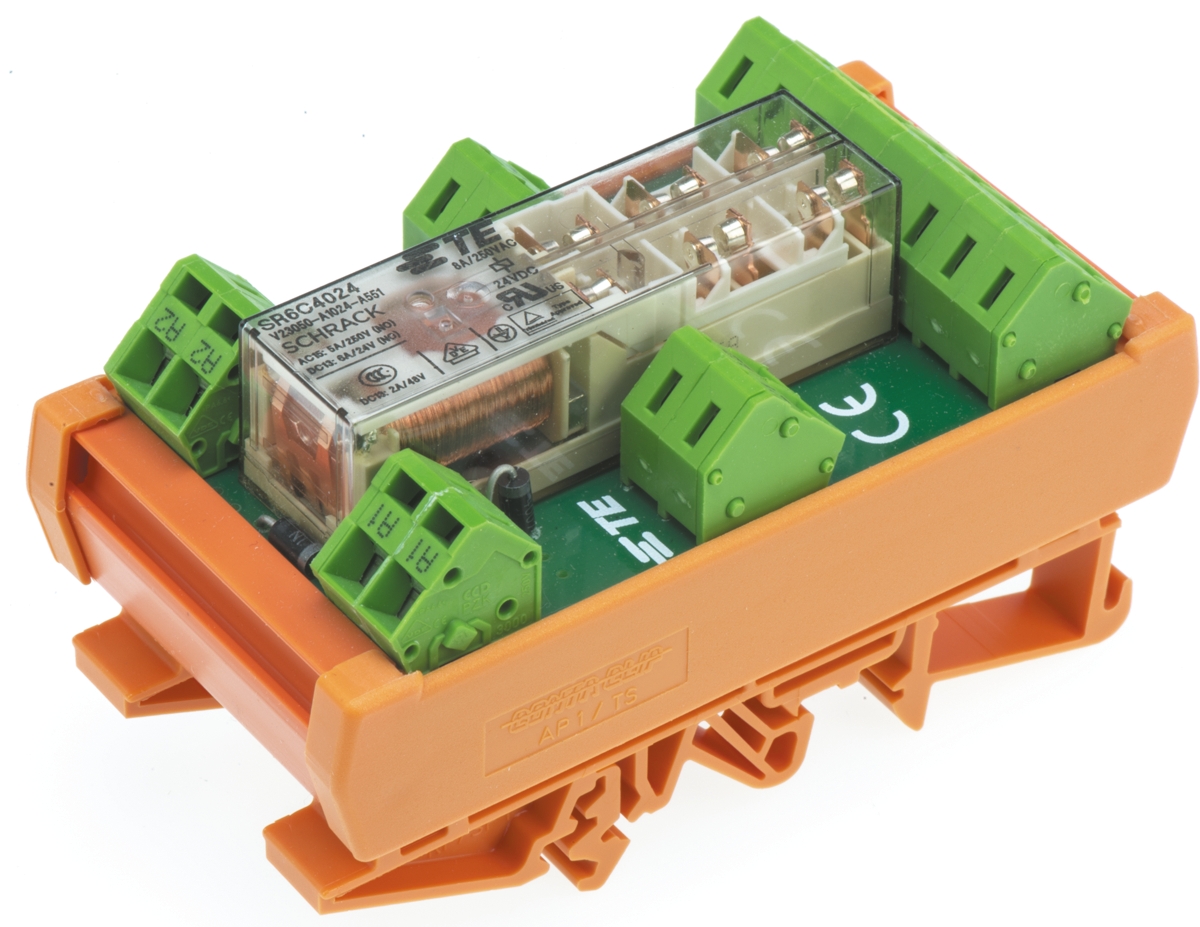 TE Connectivity PCB Mount Force Guided Relay, 24V dc Coil Voltage, 6 Pole, 5PST, DPST