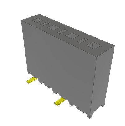 Samtec SSM Series Vertical Surface Mount PCB Socket, 4-Contact, 1-Row, 2.54mm Pitch, SMT Termination