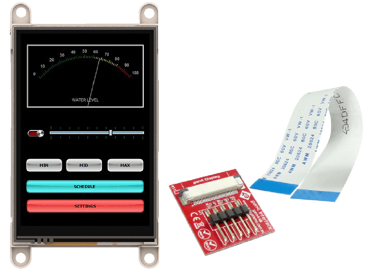 4D Systems gen4-uLCD-35DT TFT LCD Colour Display / Touch Screen, 3.5in, 320 x 480pixels
