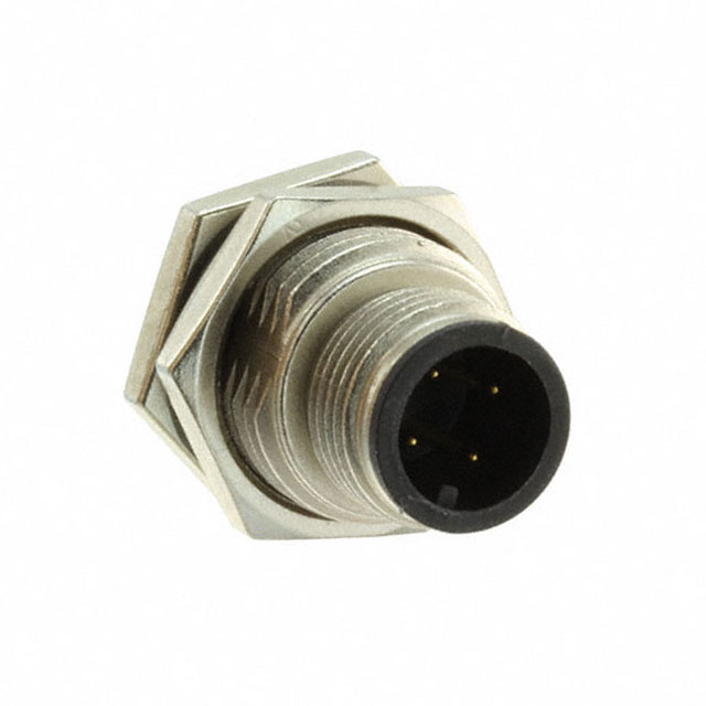 Amphenol Industrial Circular Connector, 4 Contacts, Panel, M12 Connector, Plug, Male, IP68, IP69K, M Series