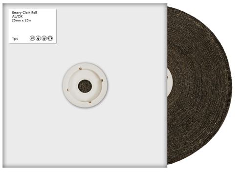 RS PRO 80 Grit Medium Sandpaper Roll, 25m x 25mm