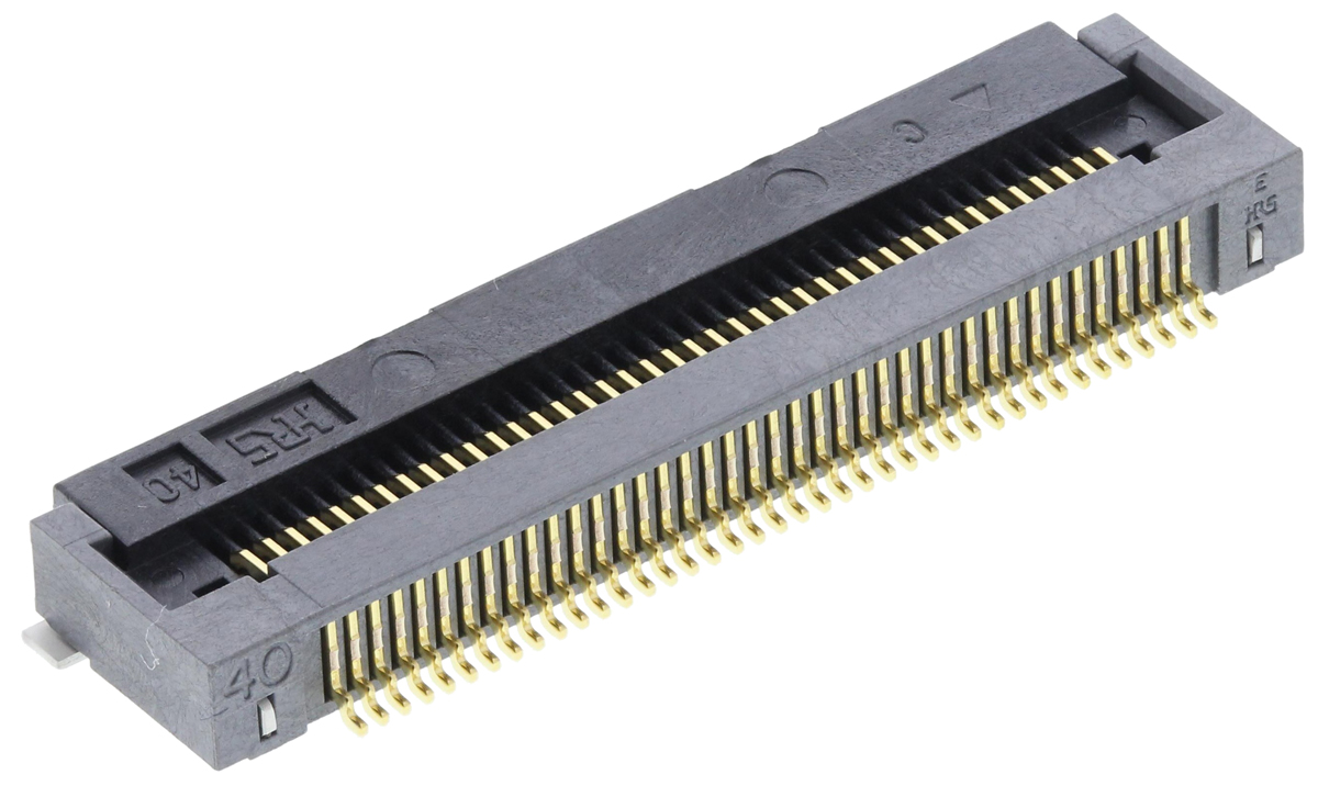 Hirose, FH28 0.5mm Pitch 40 Way Right Angle Female FPC Connector, ZIF Bottom Contact