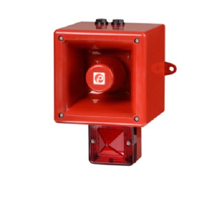 e2s AL112NX Series Red Sounder Beacon, 230 V, IP66, Wall Mount, 120dB at 1 Metre