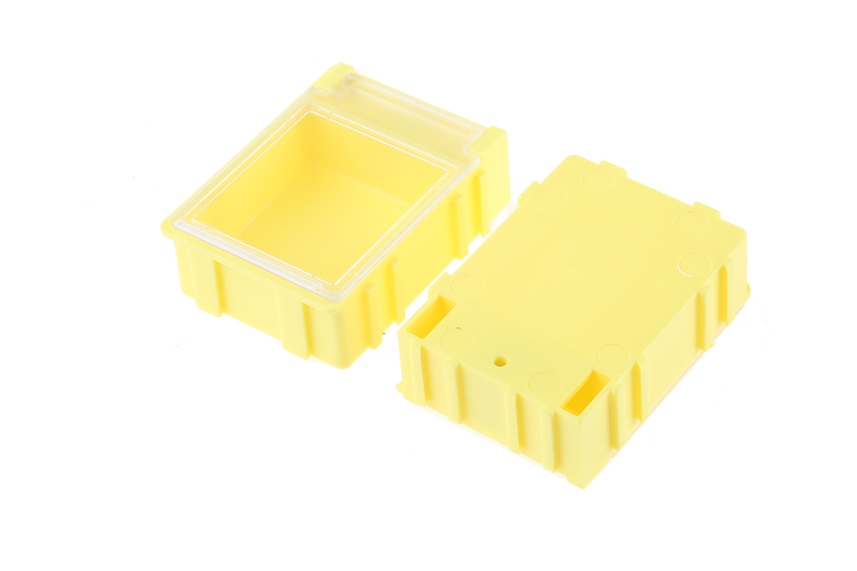 Licefa Yellow ABS Compartment Box, 21mm x 56mm x 42mm