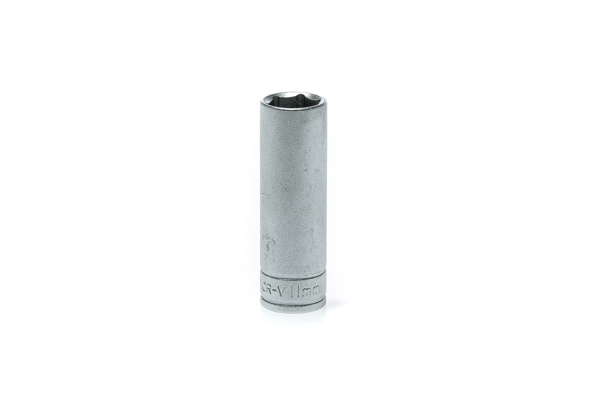 Teng Tools 1/4 in Drive 11mm Deep Socket, 6 point, 49.5 mm Overall Length