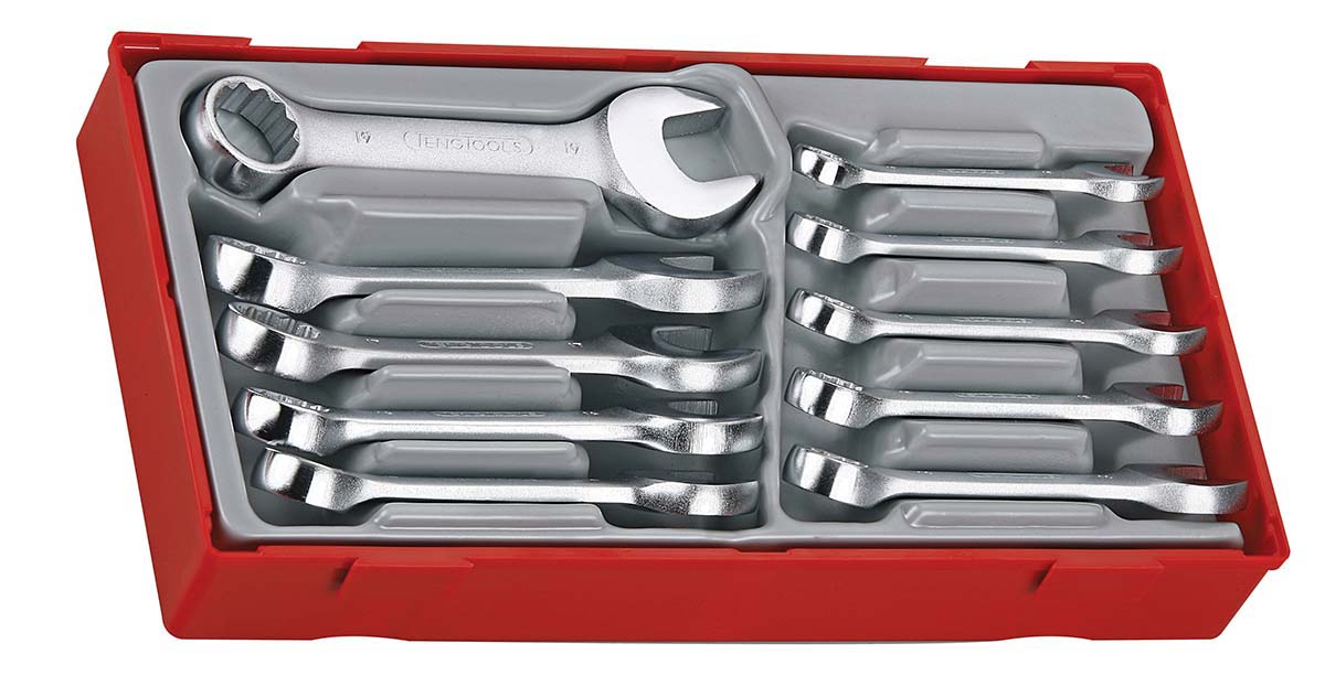 Teng Tools 10-Piece Spanner Set, 10 → 19 mm, Chrome Vanadium