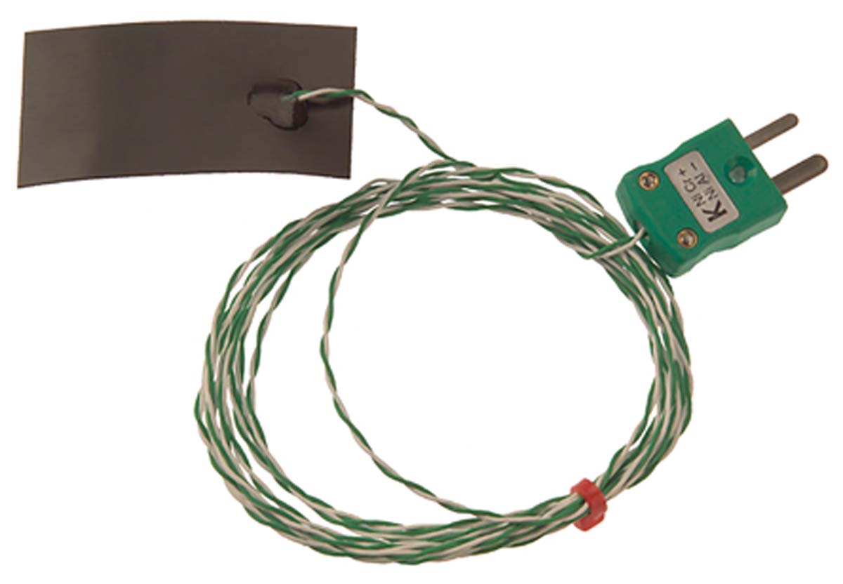RS PRO Type K Magnetic Strip Thermocouple 1m Length, 25 x 50mm Diameter → +100°C