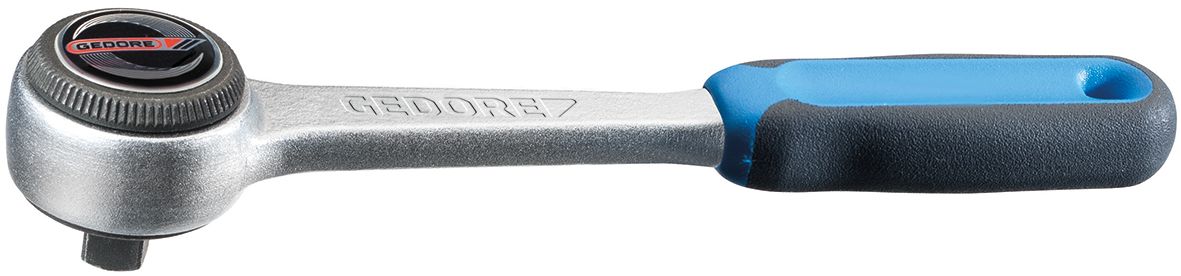 Gedore 1/4 in Square Ratchet with Ratchet Handle, 129 mm Overall