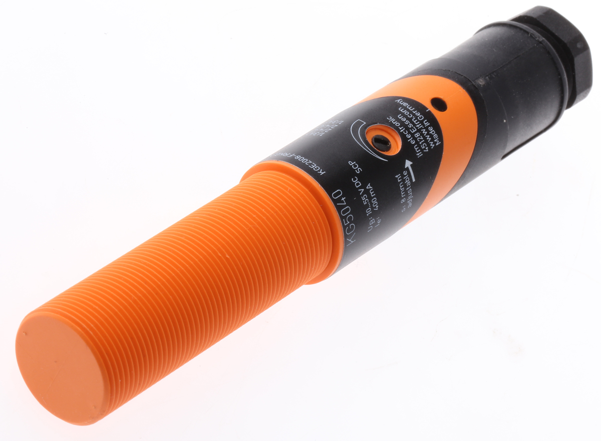 ifm electronic Capacitive Threaded Barrel Proximity Sensor, M18, 8 mm Detection, PNP/NPN NO/NC, 10 → 55 V dc