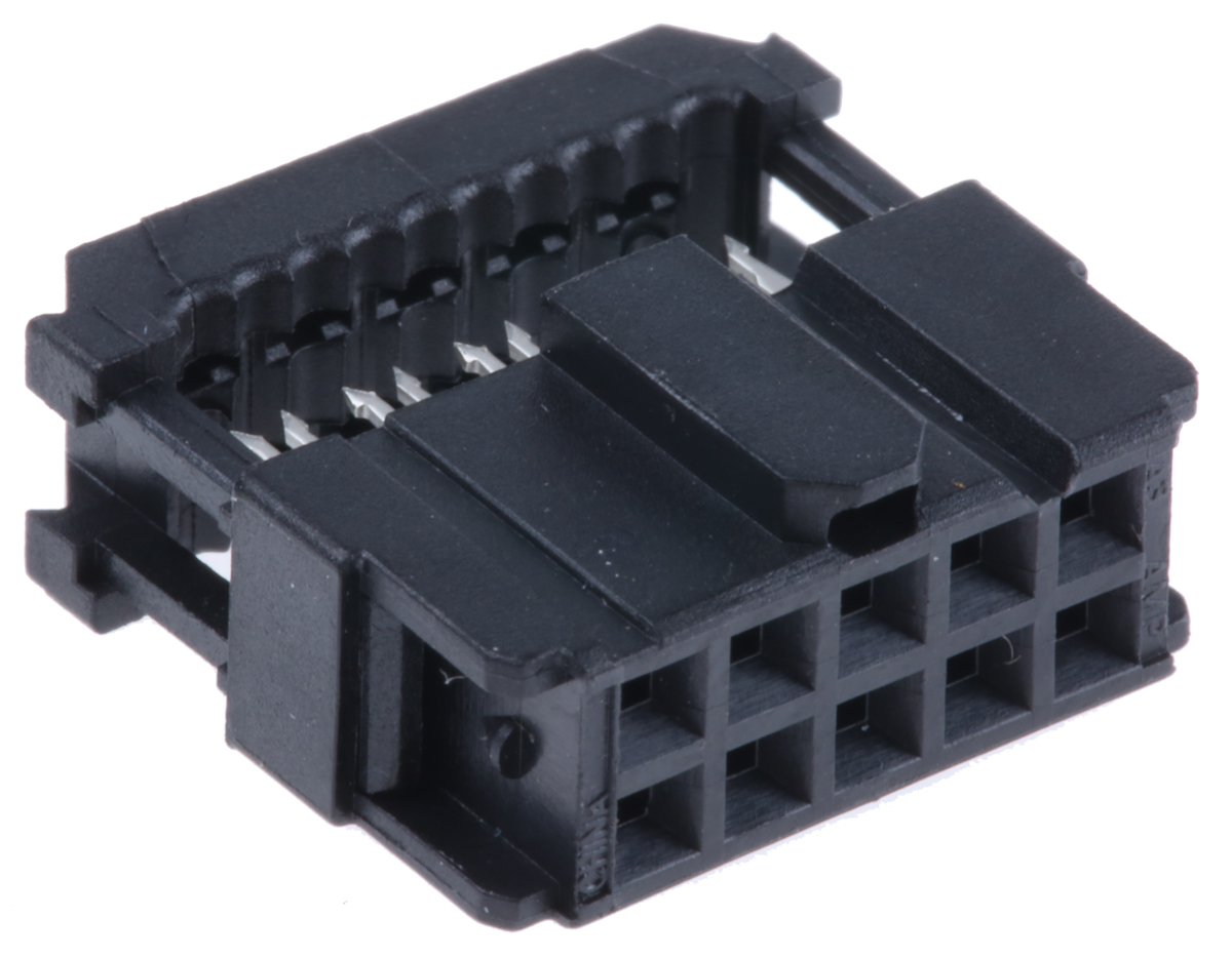 TE Connectivity 10-Way IDC Connector Socket for Cable Mount, 2-Row