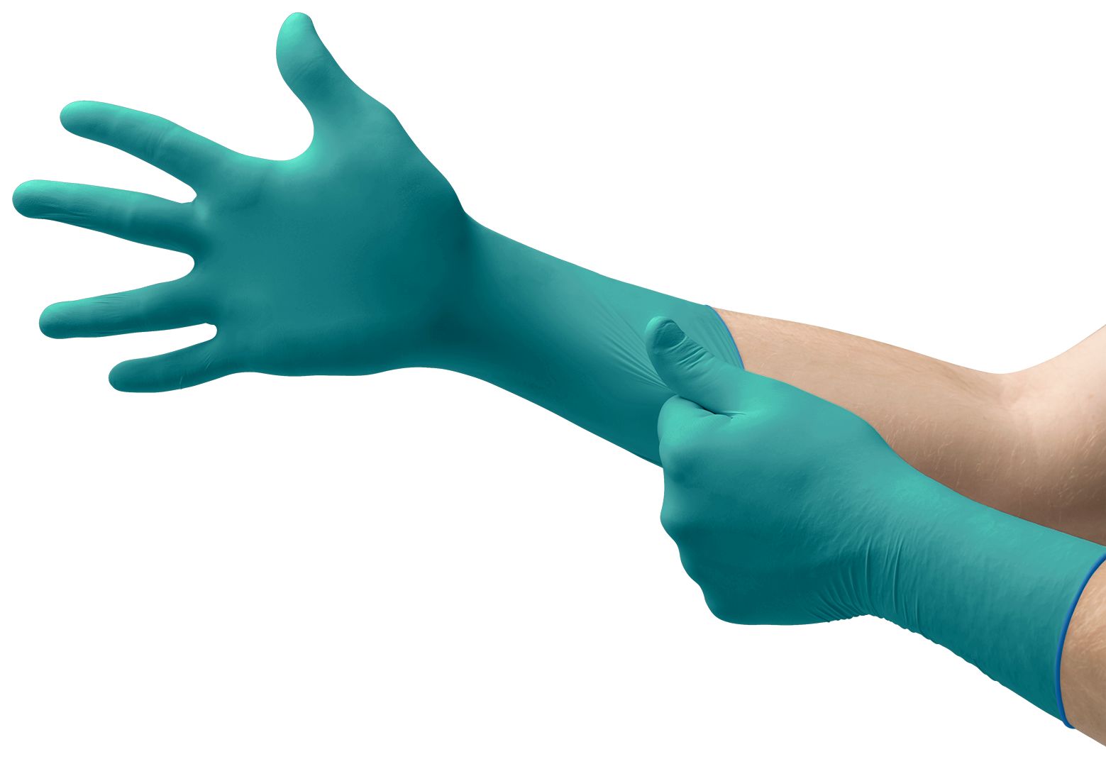 Ansell Green Neoprene (Polychloroprene), Nitrile Glove 285 mm