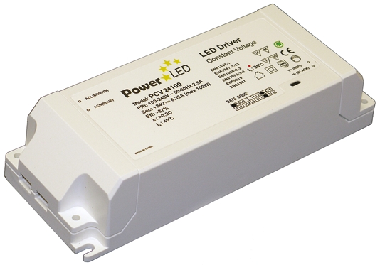 PowerLED LED Driver, 24V Output, 100W Output, 0 → 4.16A Output, Constant Voltage